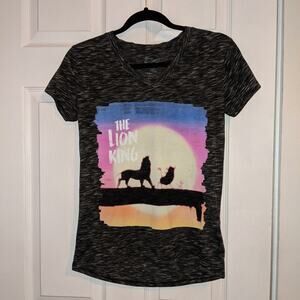 Disney Women's Dark Heather Grey Lion King T Shirt XS